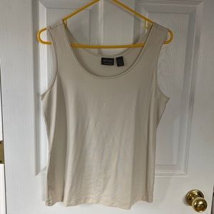 Additions by Chicos cream tank. Size 1.